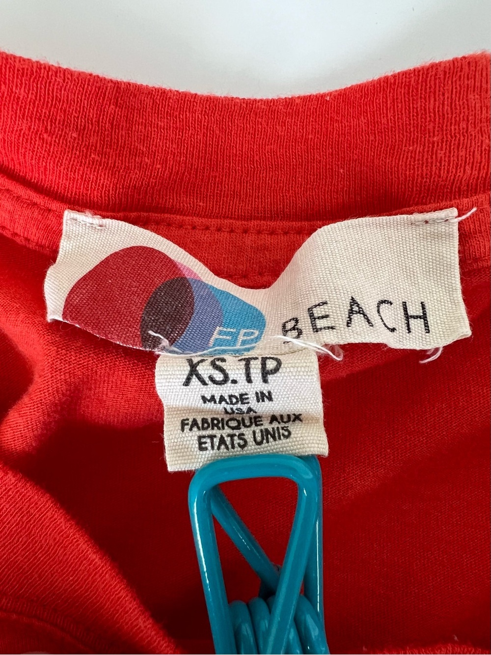 Free People Beach Minimalist Red Midi Dress XS Cotton‎ Modal Casual Resortwear - Picture 6 of 7